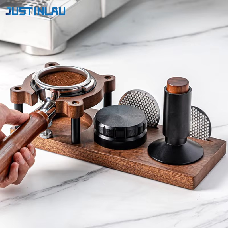 Coffee Equipment Rack - JUSTINLAU 51/53/54/58mm Wood Coffee Tamper Mat