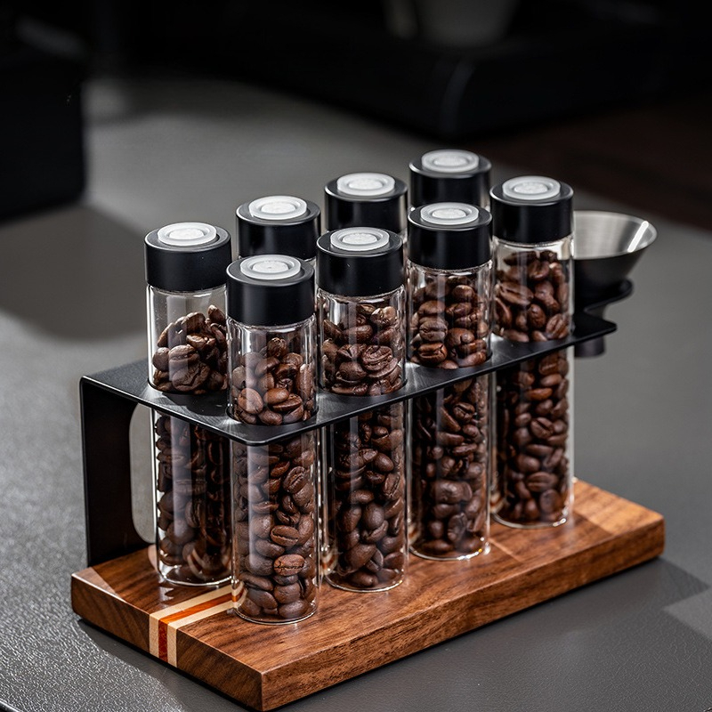 JUSTINLAU Glass Coffee Bean St - Coffee Equipment Rack avis et prix