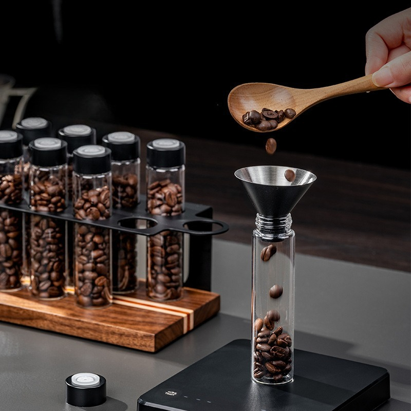 JUSTINLAU Glass Coffee Bean St - Coffee Equipment Rack avis et prix