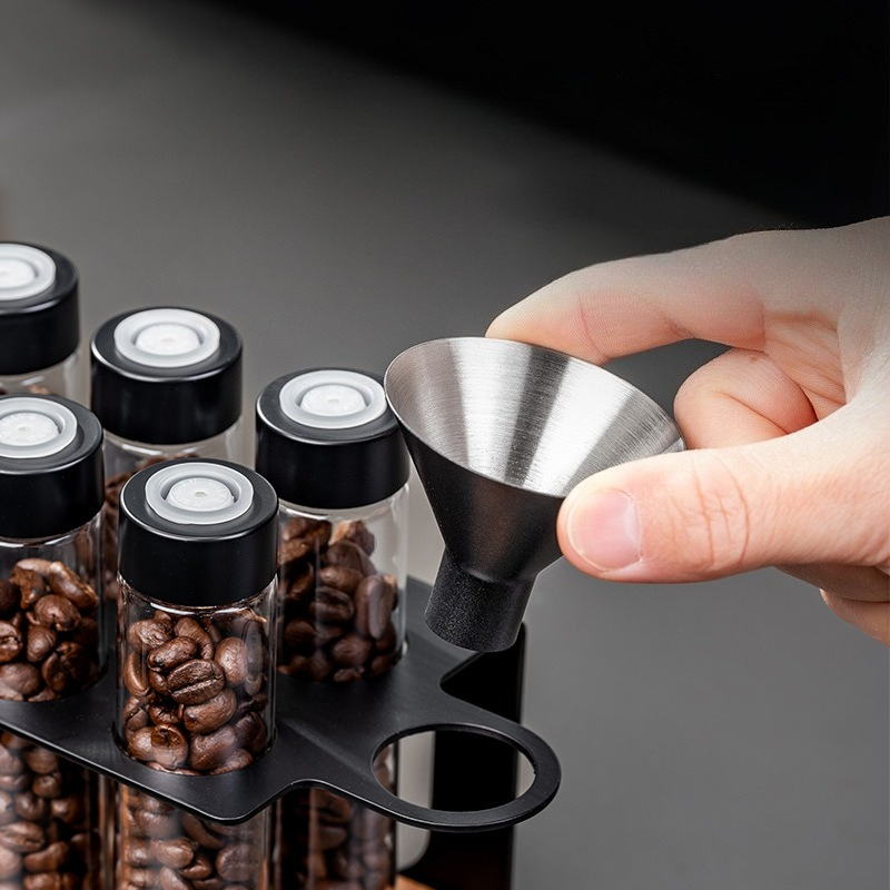 JUSTINLAU Glass Coffee Bean St - Coffee Equipment Rack avis et prix